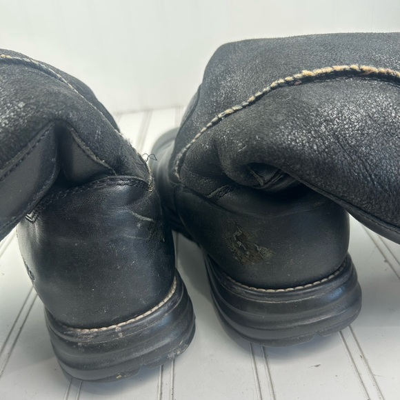 UGG Brooks Tall Black Leather Women's Casual Boots Size 9 SEE PHOTOS - Picture 12 of 15